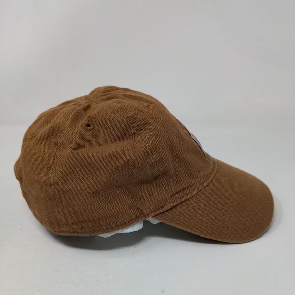 Carhartt Infant Stretch Strapback Hat Brown Solid Logo Patch 6 Panel - Picture 4 of 7